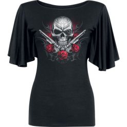 Spiral Death Pistol Koszulka damska czarny. Czarne t-shirty damskie marki Spiral, xl, z nadrukiem, z dekoltem w łódkę. Za 79,90 zł.
