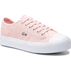 Trampki LACOSTE - Ziane Plus Grand 119 2 Cfa 7-37CFA0054208 Pnk/Wht. Różowe półbuty damskie Lacoste, bez wzorów, z gumy, bez zapięcia. W wyprzedaży za 239,00 zł.