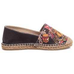 Tomsy damskie: Espadryle w kolorze czarno-pomarańczowym ze wzorem