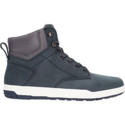 Buty lifestyle męskie OBMH201Z - ciemny granatowy. Niebieskie buty trekkingowe męskie 4f, na zimę, ze skóry, bez zapięcia. W wyprzedaży za 129,99 zł.