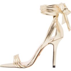 Rzymianki damskie: Topshop RAMONA ANKLE TIE 2 Sandały na obcasie gold
