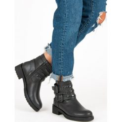 STYLOWE BOTKI WORKERY. Szare botki damskie Merg, eleganckie, bez obcasa, bez zapięcia. Za 89,90 zł.