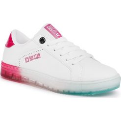 Sneakersy BIG STAR - FF274921 White/Pink/Blue. Białe półbuty damskie BIG STAR, ze skóry ekologicznej. W wyprzedaży za 129,00 zł.