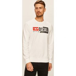 Diesel - Bluza. Białe bluzy męskie Diesel, s, z nadrukiem, z elastanu, z okrągłym kołnierzem, bez rękawów, bez kaptura. Za 599,90 zł.