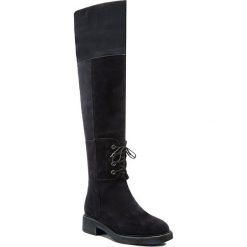 Muszkieterki ANN MEX - 8288 05D Granat. Niebieskie kozaki damskie marki Ann Mex, z zamszu, bez obcasa, na obcasie, bez zapięcia. W wyprzedaży za 409,00 zł.