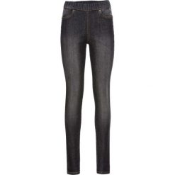 Wygodne jegginsy ze stretchem bonprix czarny. Czarne jeansy damskie bonprix, bez wzorów, z jeansu. Za 74,99 zł.