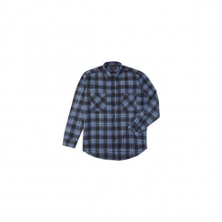 Koszula męska klasyczna, Z KOŁNIERZEM, z kieszonkami casual flanelowa. Szare koszule męskie marki TXM, m, z klasycznym kołnierzykiem. Za 29,99 zł.