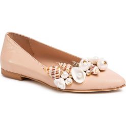 Baleriny HEGO'S MILANO - 1256 Rosa. Brązowe baleriny damskie Hego's Milano, z aplikacjami, ze skóry, klasyczne, bez obcasa, bez zapięcia. Za 499,00 zł.