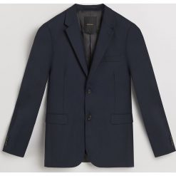 Marynarka slim fit - Granatowy. Niebieskie marynarki męskie marki Reserved, m. Za 399,99 zł.