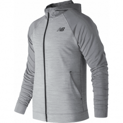 New Balance MJ91120AG. Szare kurtki sportowe męskie New Balance, na jesień, s, bez wzorów, z poliesteru, bez kaptura, do biegania. Za 349,99 zł.