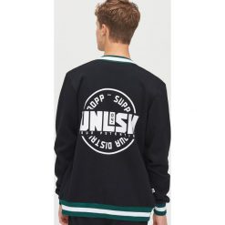 Bluza bejsbolówka - Czarny. Czarne bluzy męskie Cropp, s, bez wzorów, bez kaptura. Za 99,99 zł.