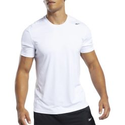 REEBOK WORKOUT READY POLIESTER TECH > FP9097. Koszulki męskie Reebok, m, z aplikacjami, z poliesteru, street, z okrągłym kołnierzem, z krótkim rękawem, krótkie. Za 79,99 zł.