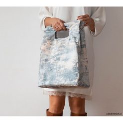 Torebka BLUE SKY. Niebieskie torebki klasyczne damskie Pakamera, bez wzorów, z tkaniny, duże, bez dodatków. Za 299,00 zł.
