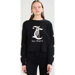Bluzki asymetryczne: Juicy Couture LOGO GRAPHIC Bluzka z długim rękawem pitch black