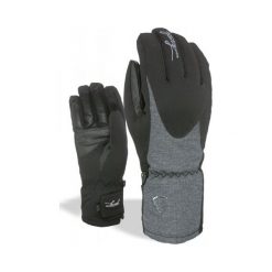 LEVEL Damskie rękawice narciarskie Alpine W Black-Grey 7 - S. Szare rękawiczki damskie Level, bez wzorów, ze skóry. W wyprzedaży za 166,00 zł.