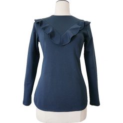 Koszulka w kolorze granatowym. Niebieskie koszulki damskie re.draft, xs, bez wzorów, z bawełny, z okrągłym kołnierzem. W wyprzedaży za 25,95 zł.