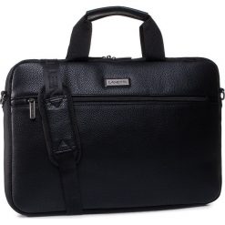 Torba na laptopa LANETTI - BMM-U-009-10-03 Black. Czarne torby męskie skórzane Lanetti, bez wzorów, ze skóry ekologicznej. Za 159,99 zł.