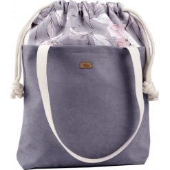 Torebka worek "DUOBAG", kolor szary Paris. Szare torebki worki damskie me&BAGS, w kwiaty, z tkaniny, duże, bez dodatków. Za 219,00 zł.
