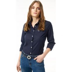 Koszula w kolorze granatowym. Niebieskie koszule damskie Jimmy Sanders, s, z haftami, bez kołnierzyka, bez rękawów. W wyprzedaży za 114,95 zł.