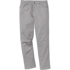 Spodnie ze stretchem Classic Fit Straight bonprix szary. Szare spodnie męskie bonprix, na co dzień, m, bez wzorów. Za 99,99 zł.