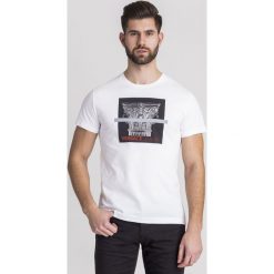 T-SHIRT Versace Jeans. Białe t-shirty męskie xs, z nadrukiem, z bawełny, z okrągłym kołnierzem. Za 255,00 zł.