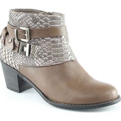 Botki damskie: Botki w kolorze khaki