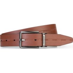 Pasek męski 87-8M-302-4. Pomarańczowe paski męskie Wittchen, w paski, z materiału, eleganckie. Za 139,00 zł.