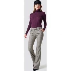 Spodnie z wysokim stanem: MANGO Spodnie Peonia - Brown,Beige