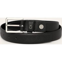 Calvin Klein - Pasek skórzany. Czarne paski męskie Calvin Klein, w paski, ze skóry. Za 279,90 zł.