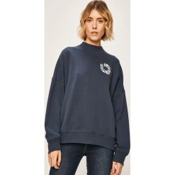 Pepe Jeans - Bluza Berta. Niebieskie bluzy damskie Pepe Jeans, s, z nadrukiem, z bawełny, bez rękawów, bez kaptura. W wyprzedaży za 179,90 zł.