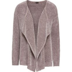 Sweter bez zapięcia z szenili bonprix dymny różowy melanż. Różowe swetry damskie bonprix, bez wzorów, z dzianiny, bez rękawów, bez kaptura. Za 79,99 zł.