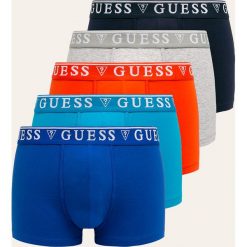 Guess Jeans - Bokserki (5-pack). Niebieskie bokserki męskie Guess Jeans, z aplikacjami, z elastanu. W wyprzedaży za 179,90 zł.