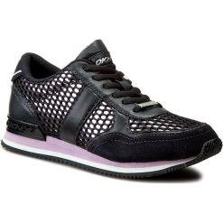 Sneakersy DKNY - Jamie 23456521 Violt/Dk Nvy 561. Czarne półbuty damskie DKNY, ze skóry. W wyprzedaży za 369,00 zł.