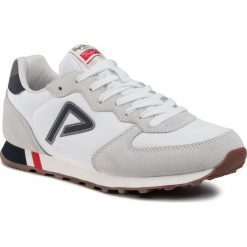Sneakersy PEPE JEANS - Klein Archive PMS30585 White 800. Białe sneakersy męskie Pepe Jeans, bez zapięcia. W wyprzedaży za 279,00 zł.