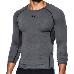 Under Armour Heatgear Compression Longsleeve 1257471-090. Szare bluzy męskie Under Armour, m, bez wzorów, z elastanu, bez kołnierzyka, bez rękawów, bez kaptura. W wyprzedaży za 109,99 zł.