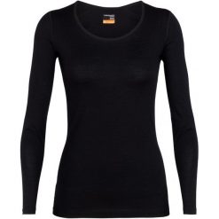 Icebreaker Top Damski Wmns 200 Oasis Ls, Scoop Black, L. Czarne topy damskie marki Icebreaker, l, bez wzorów, z wełny, bez kołnierzyka. W wyprzedaży za 269,00 zł.