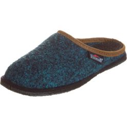 Kapcie "Stegmann" w kolorze niebiesko-antracytowym. Niebieskie kapcie męskie marki Kitz-pichler, Magicfelt & Stegmann, z materiału. W wyprzedaży za 117,95 zł.