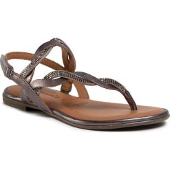 Sandały TAMARIS - 1-28156-24 Pewter 915. Szare klapki damskie Tamaris, z aplikacjami, ze skóry, bez obcasa, na obcasie. W wyprzedaży za 169,00 zł.