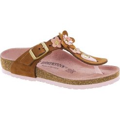 Buty dziecięce: Skórzane japonki „Gizeh” w kolorze brązowym – szerokość S