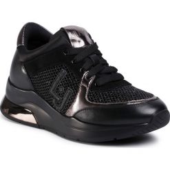 Sneakersy LIU JO - Karlie 12 BF0027 TX003 Black 22222 1. Czarne półbuty damskie Liu Jo, bez wzorów, z zamszu, bez obcasa, na płaskiej podeszwie, bez zapięcia. Za 699,00 zł.