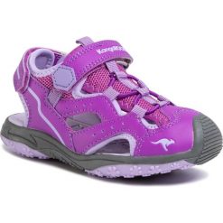 Sandały KANGAROOS - K-Cali 18336 000 6131 Purple/Powder Purple. Fioletowe sandały dziewczęce KangaROOS, ze skóry ekologicznej, bez zapięcia. W wyprzedaży za 109,00 zł.