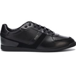 BOSS Hugo Boss Glaze Tenisówki Czarny. Czarne trampki męskie BOSS Hugo Boss, bez wzorów, z materiału, bez zapięcia. Za 759,95 zł.