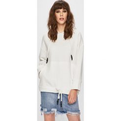 Answear - Bluza. Białe bluzy damskie ANSWEAR, s, z nadrukiem, z bawełny, bez rękawów, z kapturem. W wyprzedaży za 59,90 zł.