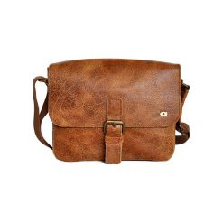 Torba skórzana unisex listonoszka przez ramię brązowa DAAG Jazzy Wanted 92 - Brązowy. Pomarańczowe torby męskie skórzane daag, bez wzorów, ze skóry, na ramię. Za 225,99 zł.