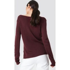 Swetry klasyczne damskie: Rut&Circle Sweter dzianinowy z dekoltem V Ninni – Red