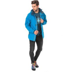 Kurtki sportowe męskie: ELBRUS Męska Kurtka Messyn Brilliant Blue/Blue Wing Teal/Neon Orange r. M