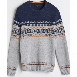 Sweter z domieszką wełny - Jasny szar. Szare swetry klasyczne męskie marki Reserved, l, z wełny. Za 119,99 zł.