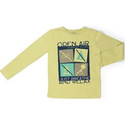 Koszulka w kolorze żółtym. Żółte t-shirty chłopięce z długim rękawem Street Monkey, z bawełny. W wyprzedaży za 39,95 zł.