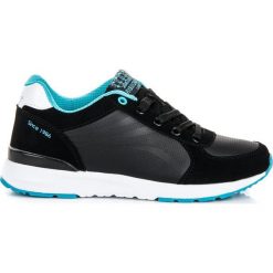 Trampki damskie slip on: Czarne wiązane trampki AX BOXING czarne