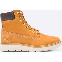 Timberland - Botki Kenniston 6IN Lace Up. Szare buty zimowe damskie Timberland, z materiału, na obcasie, na sznurówki. W wyprzedaży za 459,90 zł.